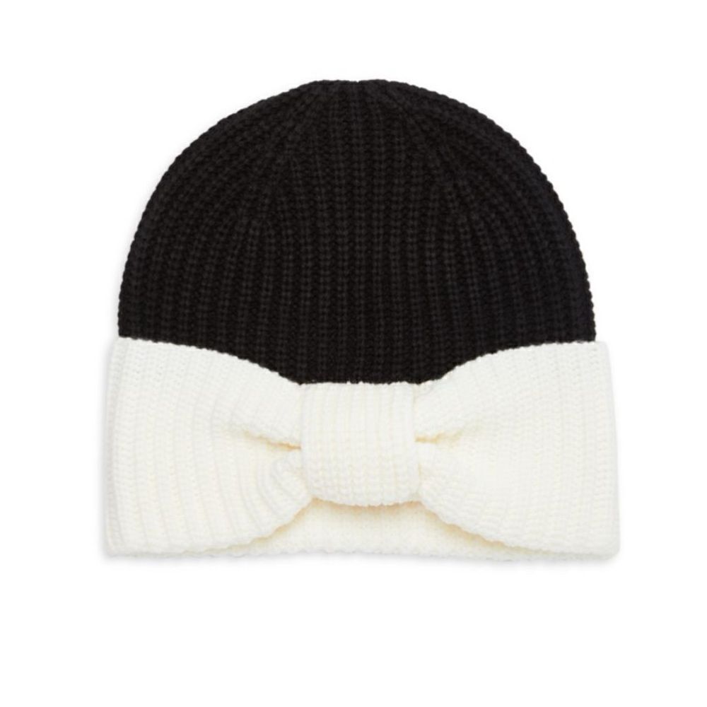 NWT‎ Kate Spade colorblock bow beanie